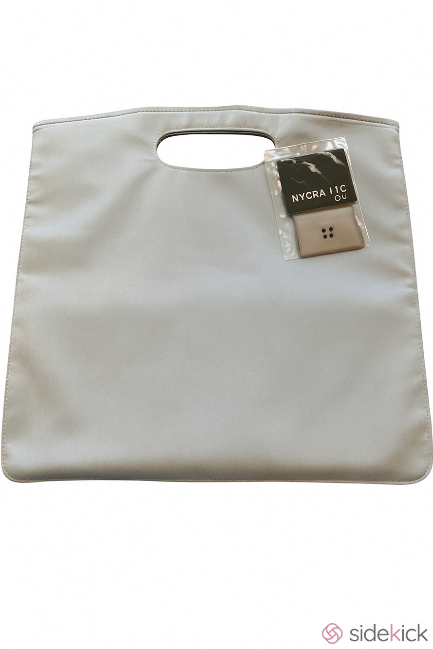 NWT Mycra Pac Aqua Iridescent Travel Raincoat Tote Carrying Bag + Spare Button M